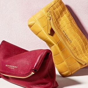 NEW Burberry Red Clutch
